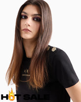 T-Shirt Women Black Armani Exchange Camiseta